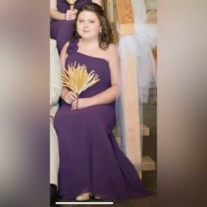 David’s bridal one shoulder bridesmaid dress.